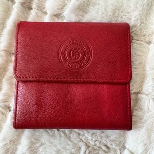 Granny Red Leather Coins Wallet